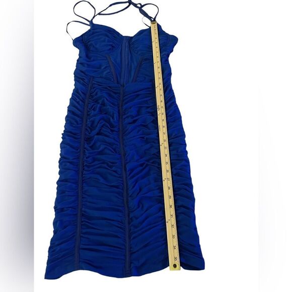 NWT Women’s Plus Bodycon Ruched Cocktail Dress Party Formal Royal Blue - Picture 7 of 11
